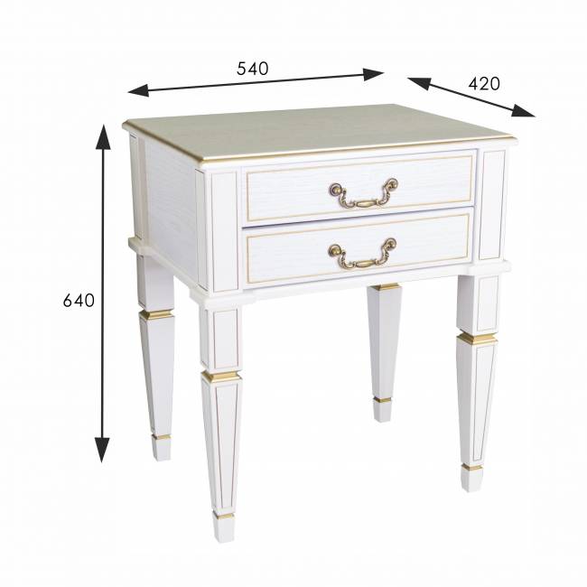 Тумба Васко В 118Н белый ясень/золото