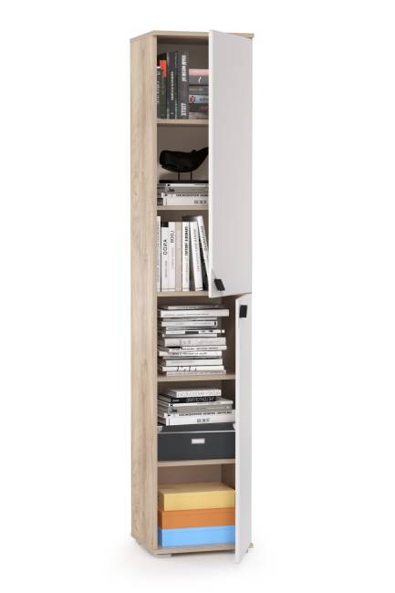 Шкаф Бостон 13.154 цвет дуб эндгрейн элегантный/фасады МДФ милк рикамо софт