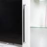 TV-тумба-комод с двумя навесными полками и пенал со стеклом в гостиную Валенсия цвет белый шагрень