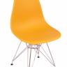 Стул Eames желтый, опора металл