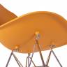Стул Eames желтый, опора металл
