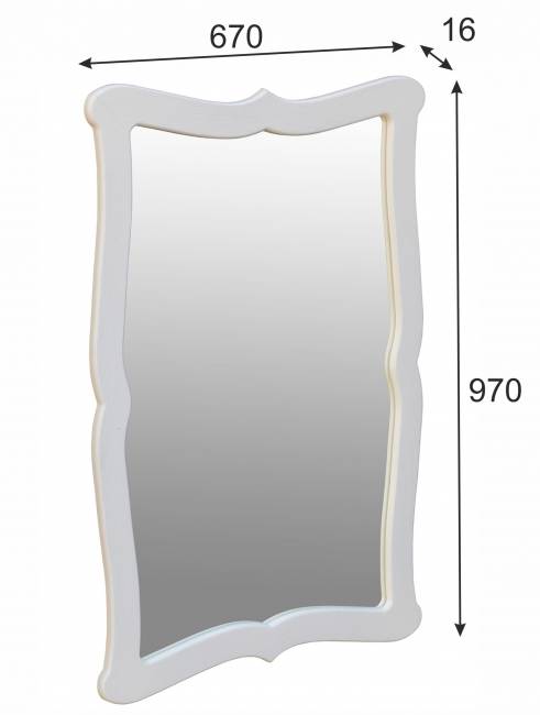 Зеркало навесное Берже 23 белый ясень 97 см х 67 см Зеркало навесное Берже 23 белый ясень 97 см х 67 см
