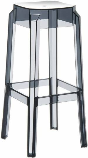 Табурет прозрачный барный Fox 75 серый 360х360х750 мм