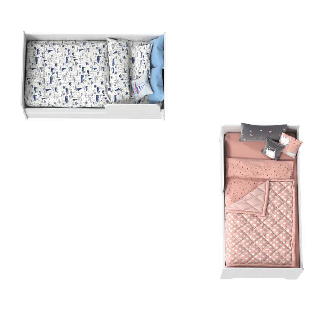 Две детских кровати с ящиками для двоих детей Уна цвет белый Две детских кровати с ящиками для двоих детей Уна цвет белый