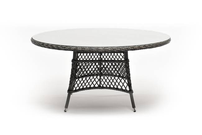 "Эспрессо" плетеный круглый стол, диаметр 150 см, цвет графит "Эспрессо" плетеный круглый стол, диаметр 150 см, цвет графит