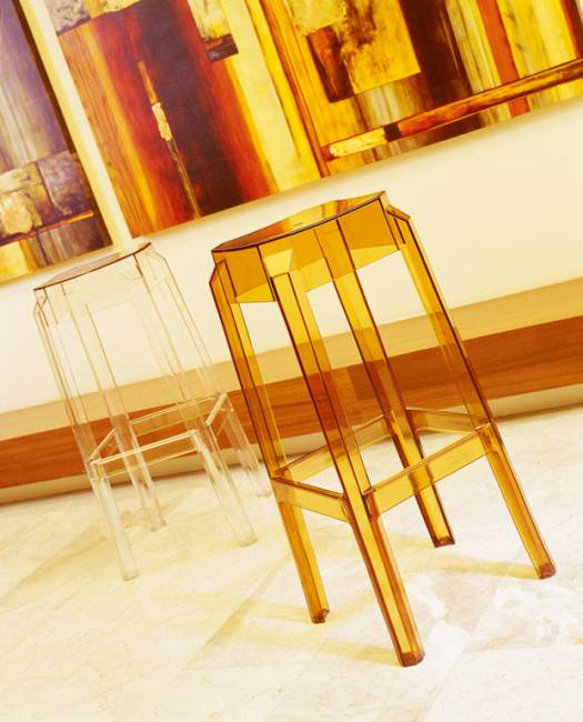 Табурет прозрачный барный Fox 75 янтарный 360х360х750 мм Табурет прозрачный барный Fox 75 янтарный 360х360х750 мм