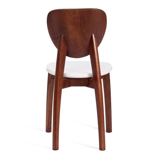 Стул DIAMANTE жесткое сидение бук, 42 х 42 х 85 см, коричневый / белый (Комплект из 2 шт.) коричневый бук