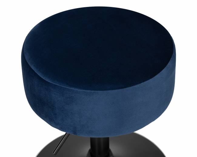 Пуф DOBRIN DANNY BLACK, синий велюр (MJ9-117)