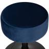Пуф DOBRIN DANNY BLACK, синий велюр (MJ9-117)