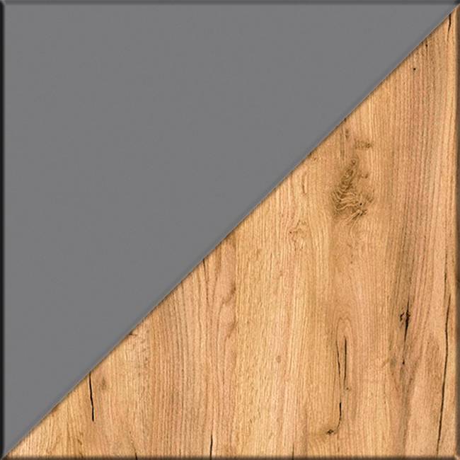 Большая прихожая Октава № 27 цвет серый графит/дуб крафт золотой