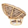 Кресло PAPASAN ECO/ПАПАСАН ЭКО P115-1/SP STD /c подушкой, ремешками/ Natural (натуральный), экошерсть Коричневый, 1811-5