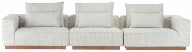 Диван модульный с подушками Don тик, бежевый 3650х1100х620 мм Диван модульный с подушками Don тик, бежевый 3650х1100х620 мм