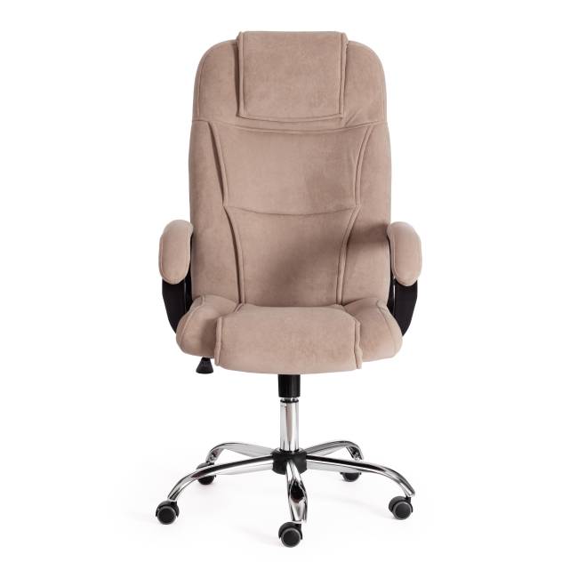 Кресло BERGAMO хром (22) флок , бежевый, 7 бежевый флок Кресло BERGAMO хром (22) флок , бежевый, 7 бежевый флок