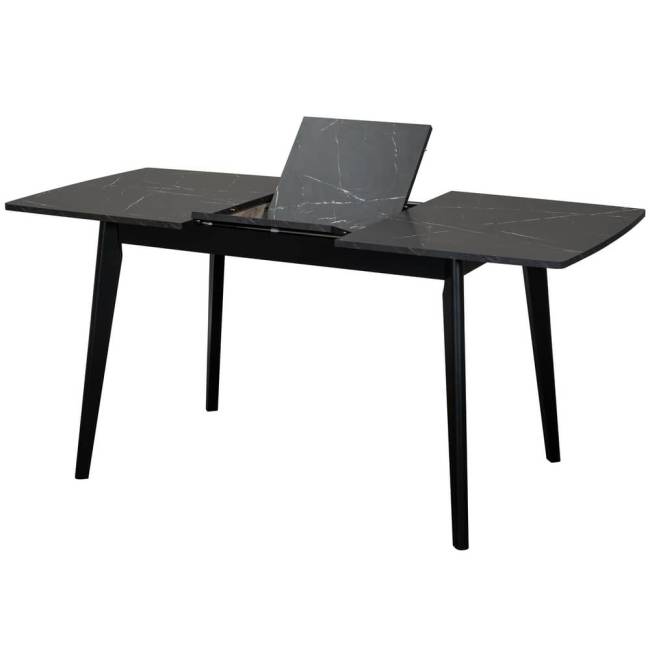 Стол Oslo раскладной 120-160x80x76см, Мрамор неро, чёрный Стол Oslo раскладной 120-160x80x76см, Мрамор неро, чёрный