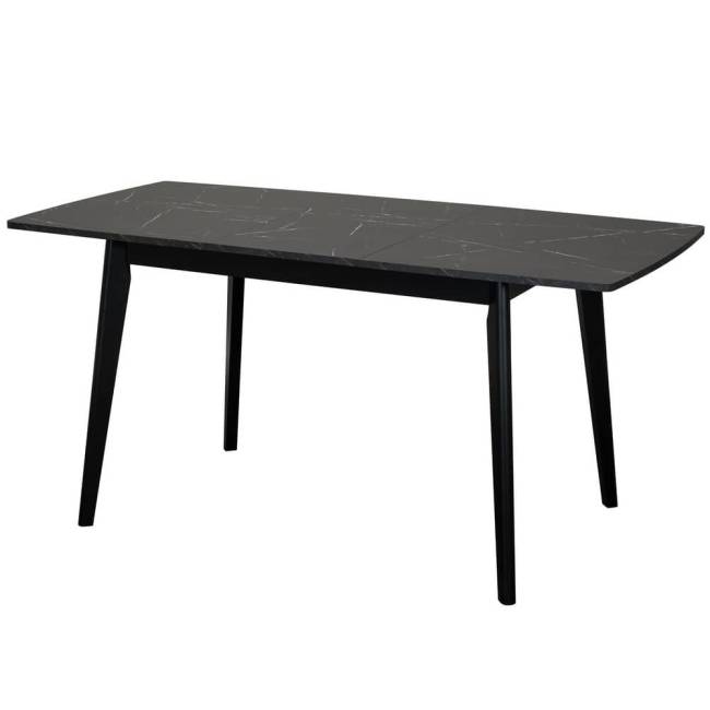 Стол Oslo раскладной 120-160x80x76см, Мрамор неро, чёрный Стол Oslo раскладной 120-160x80x76см, Мрамор неро, чёрный