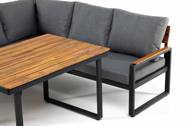 Лаунж зона из алюминия TOPA L с обеденным столом