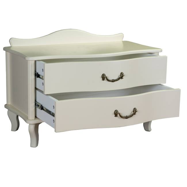 Тумбочка Джульетта широкая 2 ящика дуб шампань Л