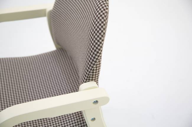 Стул-кресло Джуно 2.0 слоновая кость/гусиная лапка Стул-кресло Джуно 2.0 слоновая кость/гусиная лапка