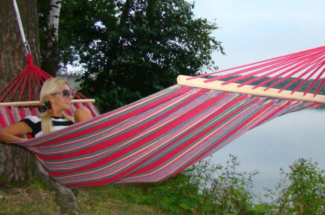 Гамак одноместный «331» цвет розовый mixed