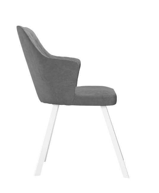 Стул DikLine 345 C56 серый, ножки белые Стул DikLine 345 C56 серый, ножки белые