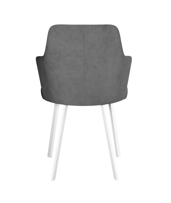 Стул DikLine 345 C56 серый, ножки белые Стул DikLine 345 C56 серый, ножки белые