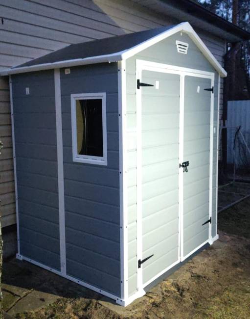 Сарай "Манор 6x5DD" (размеры 175 x 145 см), серый