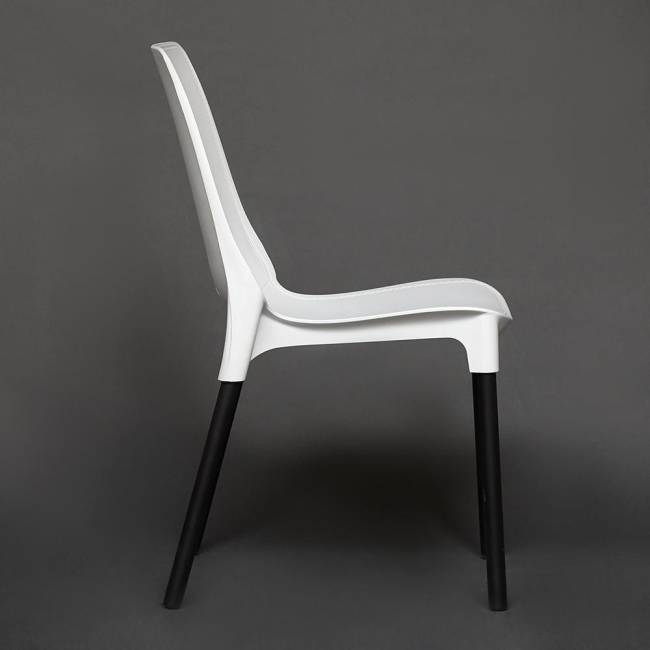 Стул Джениус/Genius (мод. 75) пластик/металл, 46x56x84cм, белый/опоры черные (Комплект из 4 шт.) белый металл/пластик Стул Джениус/Genius (мод. 75) пластик/металл, 46x56x84cм, белый/опоры черные (Комплект из 4 шт.) белый металл/пластик