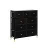 Комод Leset Хайди 9 ящиков Чёрный Чёрный