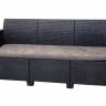 Arizona b:rattan, Диван трехместный, антрацит (3-х местная подушка)