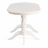Стол COPPOLA бук, мдф, 140+40x80x77см, Ivory white Ivory white бук, мдф