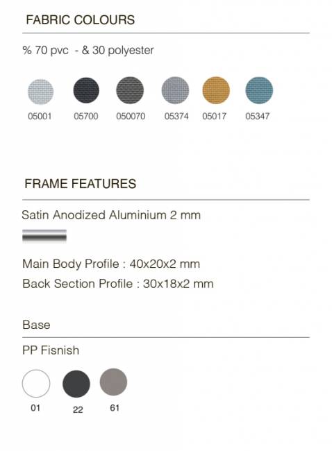 Шезлонг-лежак металлический Wave Pad тортора 1910х715х300 мм