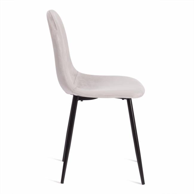 Стул BREEZE (mod. 4724) / 1 шт. в упаковке вельвет/металл, 44 х 53 х 87 см, Light grey (светло-серый) HLR14 / черный светло-серый вельвет/металл