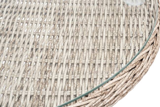 "Эспрессо" плетеный круглый стол, диаметр 80 см, цвет бежевый "Эспрессо" плетеный круглый стол, диаметр 80 см, цвет бежевый