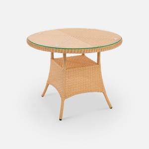 Стол Kipr D940 СТ (с упаковкой) Индийское дерево, RAL 1014, CT.Прозрачное