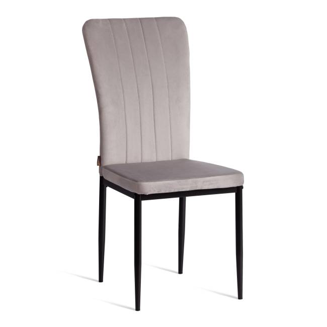 Стул VERTER (mod. BC577-DC) / 2 шт. в упаковке металл, флок, 41 х 52 х 95 см, Light grey (светло-серый) HLR14 / черный (Комплект из 2 шт.) светло-серый