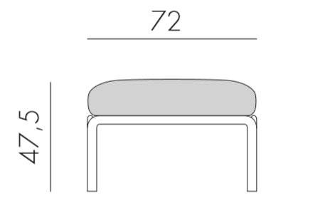 Лаунж-диван двухместный Komodo белый, синий 1440х1500х880 мм