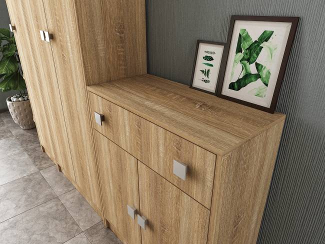 Комод с одним ящиком и дверками Глория 2 цвет дуб сонома