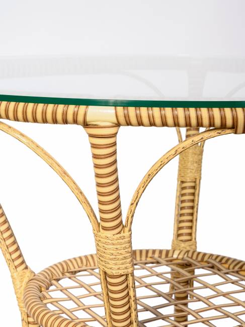 Стол Bali (Бали) из искусственного ротанга, слоновая кость