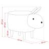 Пуф Leset Rabbit COMBI V32 серый Бук