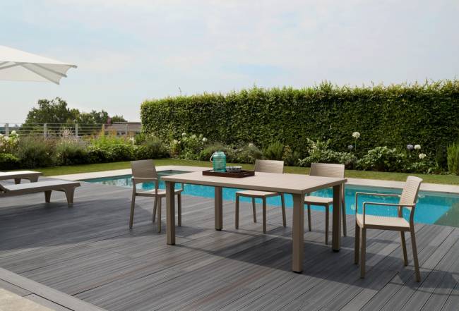 Стол пластиковый обеденный Ercole тортора 1700х1000х750 мм