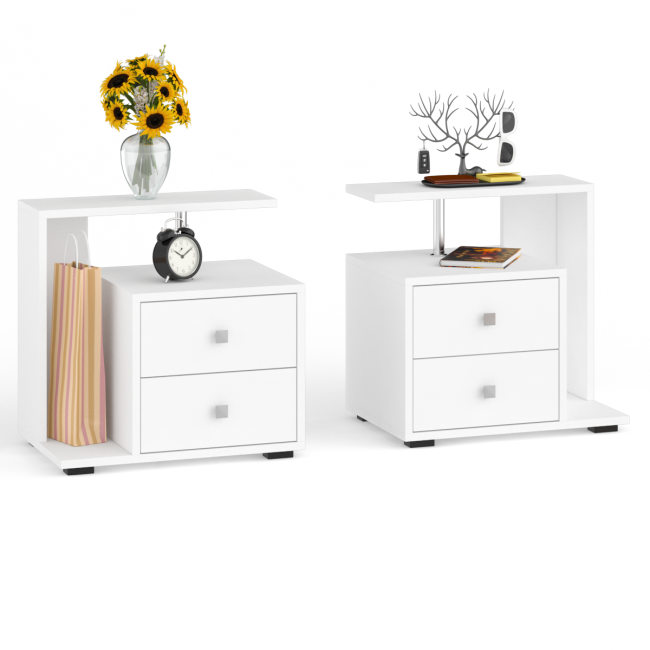 Кровать 1600 Камелия + две тумбы цвет белый Кровать 1600 Камелия + две тумбы цвет белый