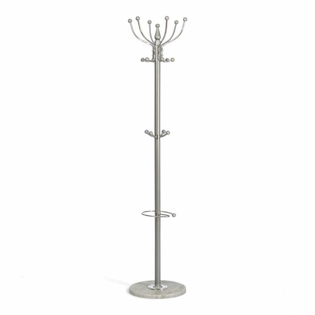 Вешалка Bara (mod. GH-8606) металл/хром/мрамор, white (белый) / grey (серый), 37x37x175см