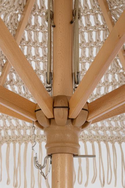 Зонт садовый плетеный Ø2.5 м Boho Macrame натуральный Ø2500 мм Зонт садовый плетеный Ø2.5 м Boho Macrame натуральный Ø2500 мм