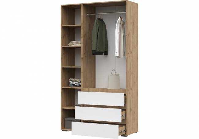 Элла ШК 06 белый / дуб крафт золото