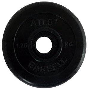 Диск обрезиненный черный MB ATLET d-26 25 кг