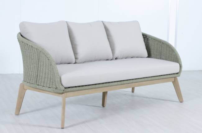 Диван деревянный трехместный Madrague светлый тик, бежевый 1860х803х774 мм