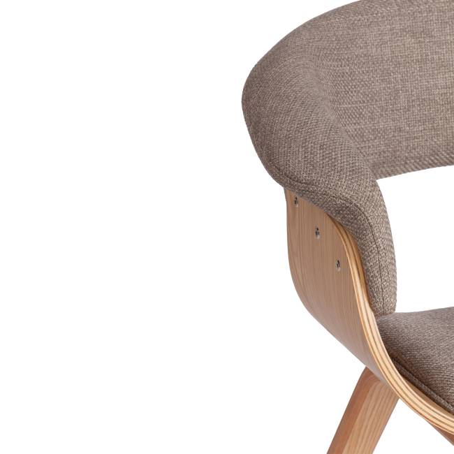 Стул VIMTA (mod.8021) дерево / ткань, 69х56х77 см, натуральный/бежевый, Aimcasa 5 береза, серый дерево / ткань