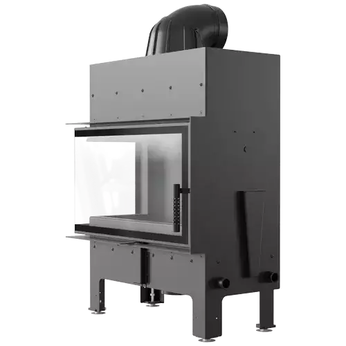 Каминная Kratki PRO FLOKI/M/L угловое стекло слева