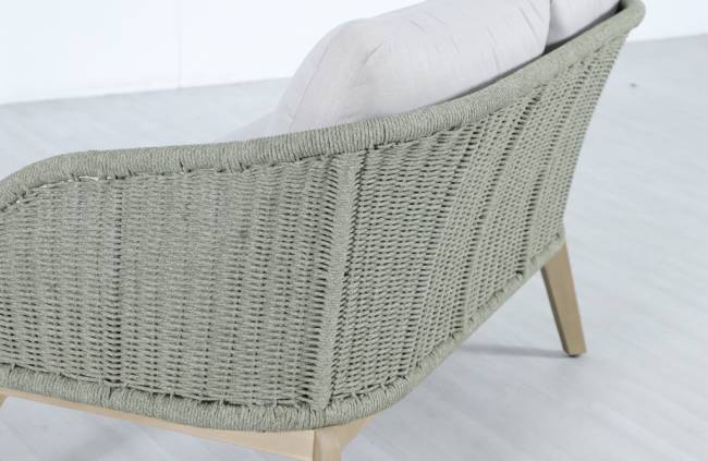 Диван деревянный двухместный Madrague светлый тик, бежевый 1270х803х774 мм