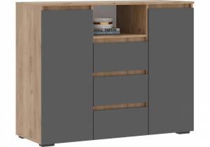 Элла КМ 01 серый графит 0162 / дуб крафт золото